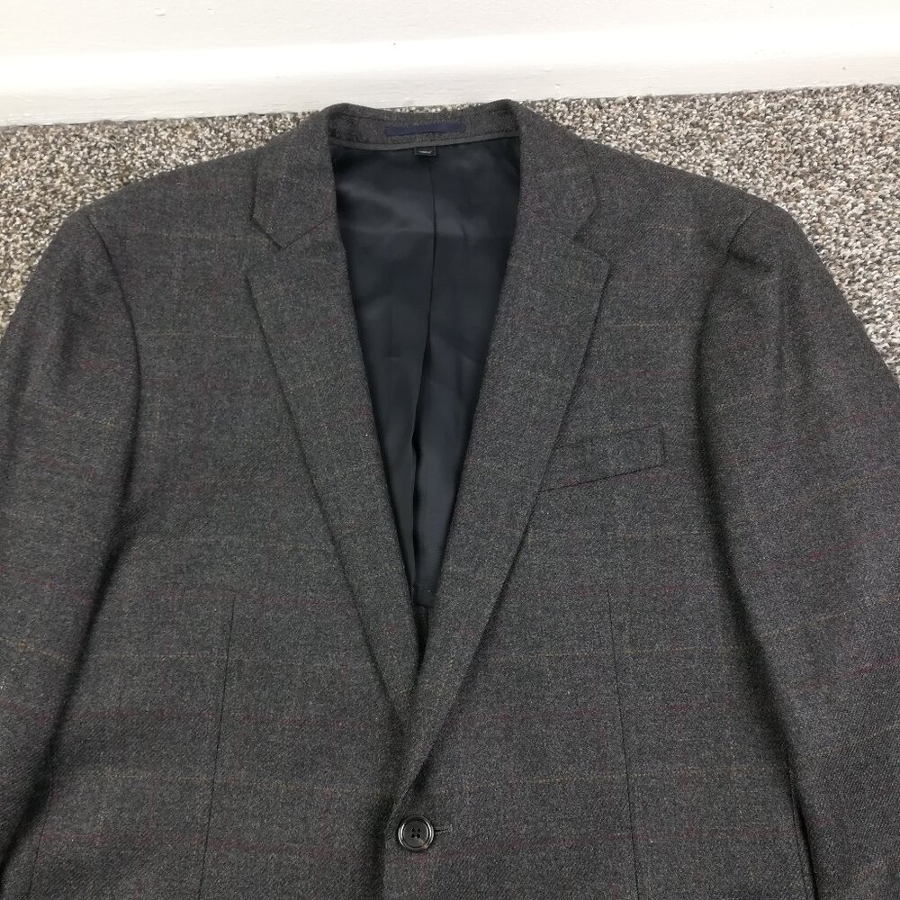 J Crew Sport Coat Ludlow 42R Robert Noble Scottish Flannel Wool Plaid Gray